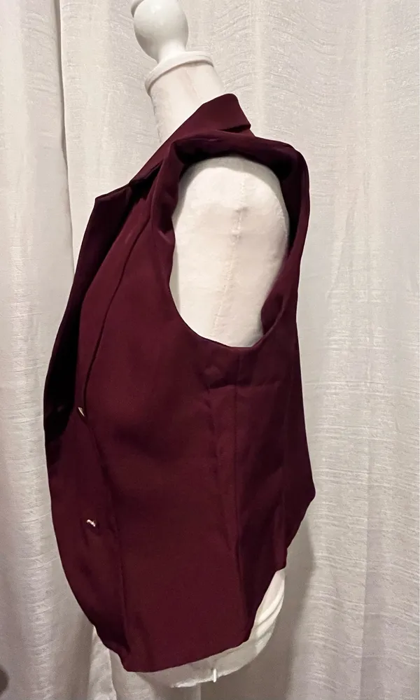 Timing Burgundy Women Vest - Image 2