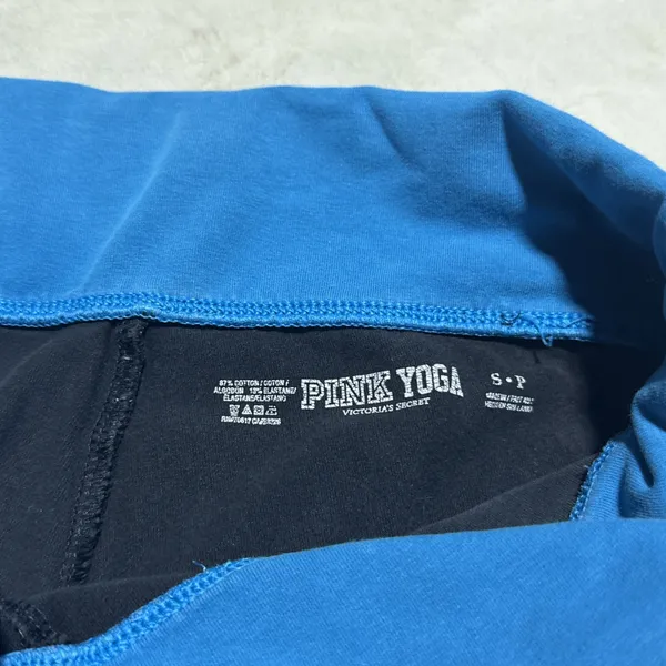 Victoria's Secret Low Rise Y2K Yoga Flare Leg Pants Logo Thick Band Leggings S HTF - Image 5