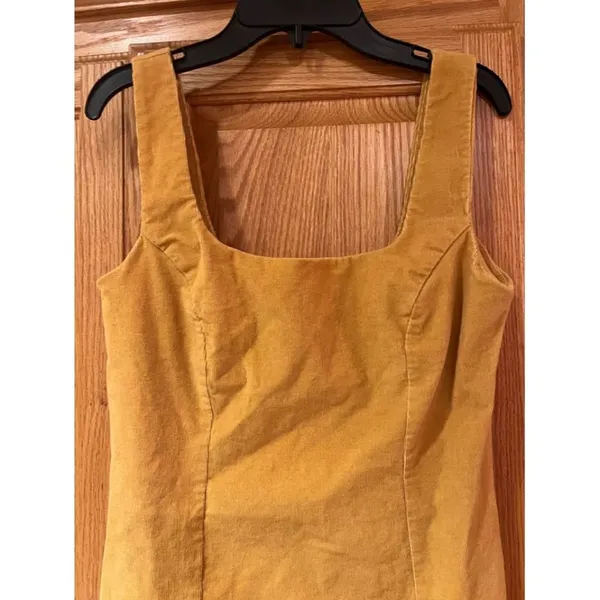 Tilly’s Sky and Sparrow Mustard Yellow‎ Corduroy Sleeveless Dress Juniors Small - Image 2