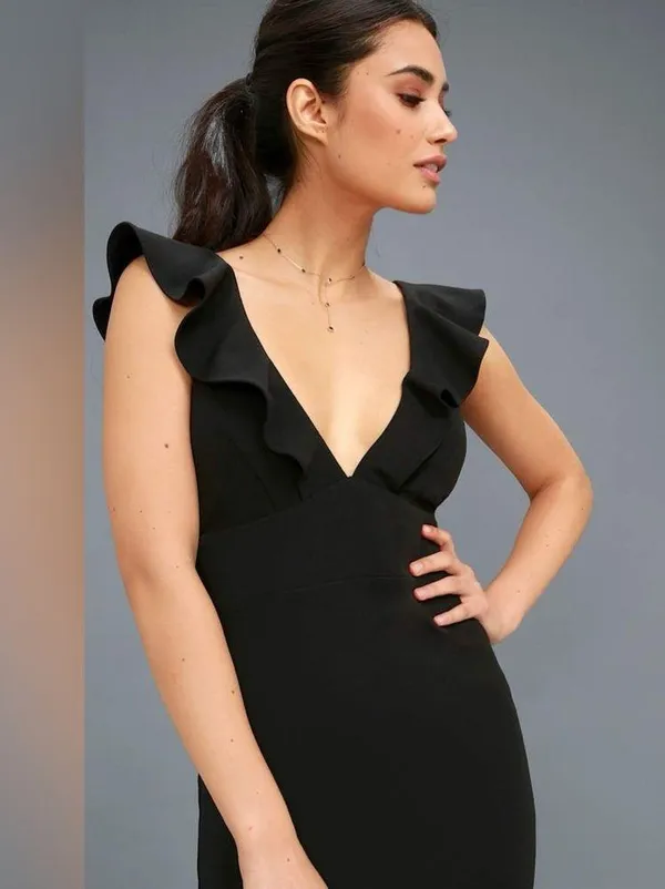 Lulus Perfect Opportunity Black Maxi Dress in Black, Size XL NEW w/Tag - Image 4