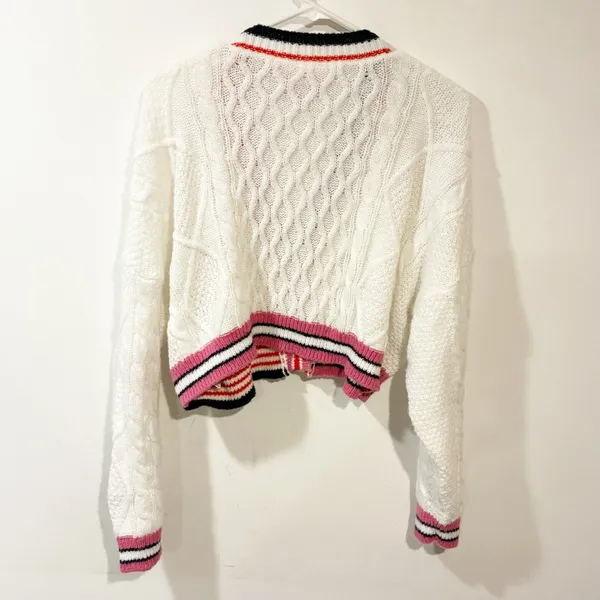 XO Kitty Hello Kitty Forever 21 Cropped Knit Cardigan Sweater Size‎ Small - Image 6