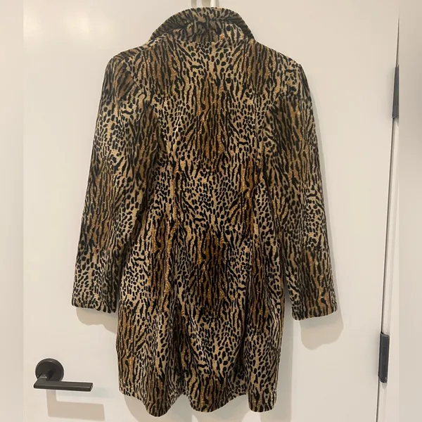 Vintage Cheetah Coat Brown - Image 3