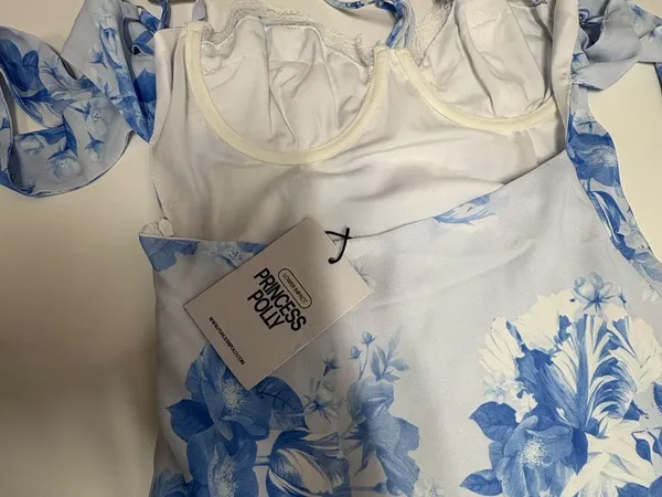 Princess Polly Hamri Maxi Dress‎ White & Blue Floral - Size 4 - NEW With Tags. - Image 11