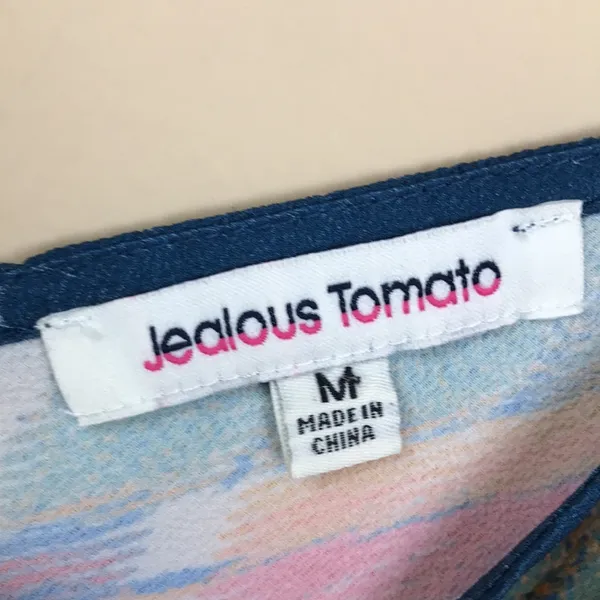 Jealous Tomato Women’s Multi-Colored Patterned Handkerchief Tank Top - Image 7