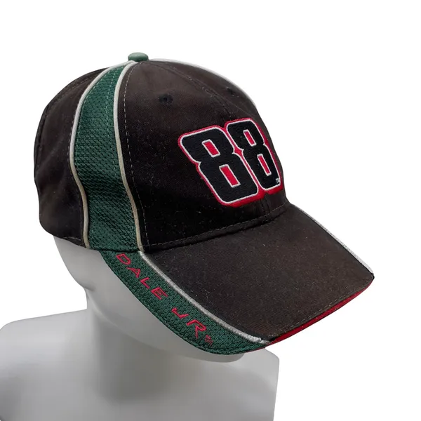 Vintage Nascar #88 Dale Jarrett Black Red Green Adjustable Cap Hat - Image 4