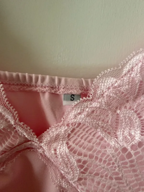 Baby Pink Lace Tank Top - Image 3