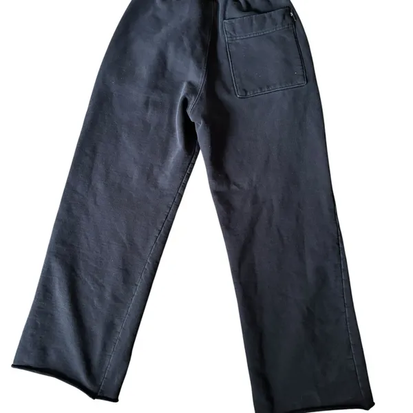 Thirty Years Range Straight Leg Pant XS Black Drawstring Waist Pockets Cotton - Image 2