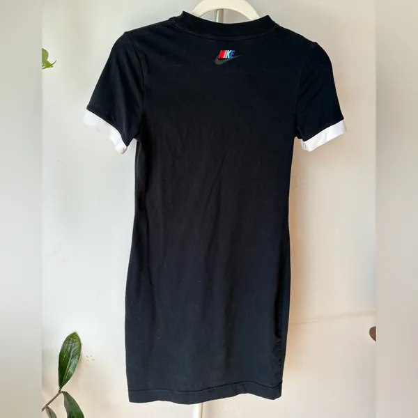 Nike Women's Black Mini Dress with Multicolor Logo - Image 3