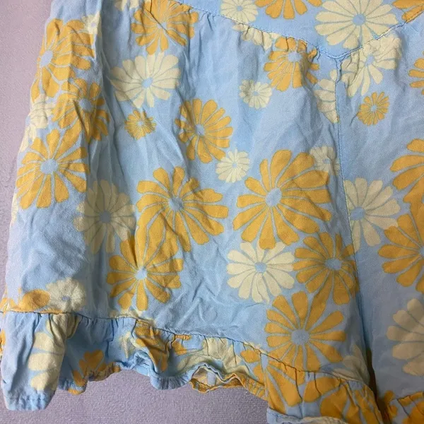 Boho Floral High Waist Ruffle Shorts festival romantic summer M - Image 4