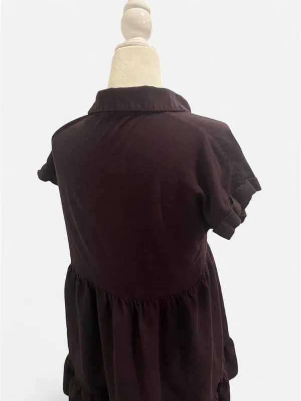 Dark chocolate Brown Babydoll Mini Dress size small - Image 5