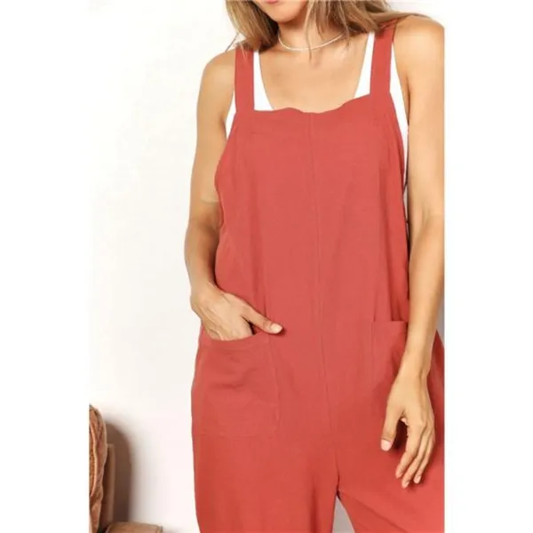 Perfee Wide Leg Overalls with Front Pockets‎ - Image 10