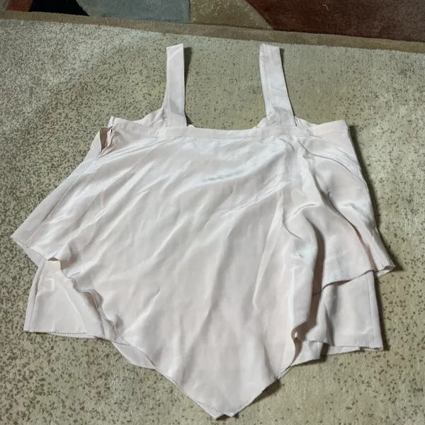 Acrobat‎ Womens Coquette 100% Silk Handkerchief Hem Camisole Top Size M Luxury - Image 6