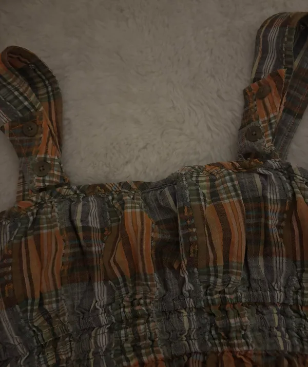 Plaid Babydoll Top Multiple Size M - Image 4