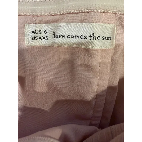 Here comes the Sun Pink Polka Dot Cut-Out Sweetheart Mini Shorts Romper XS - Image 5