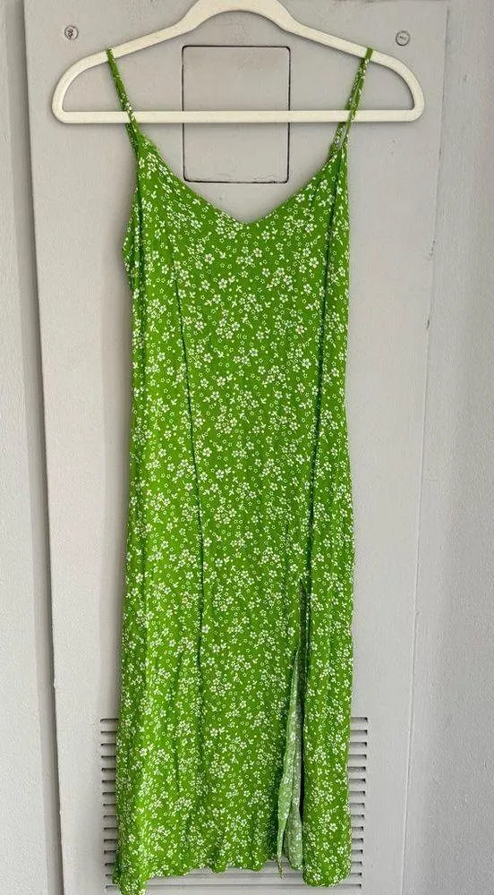 Reformation Crimini Green Floral Midi Dress 0 - Image 6