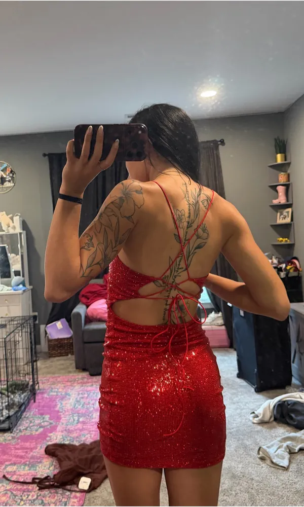 Windsor Dress Mini Red Glitter - Image 2