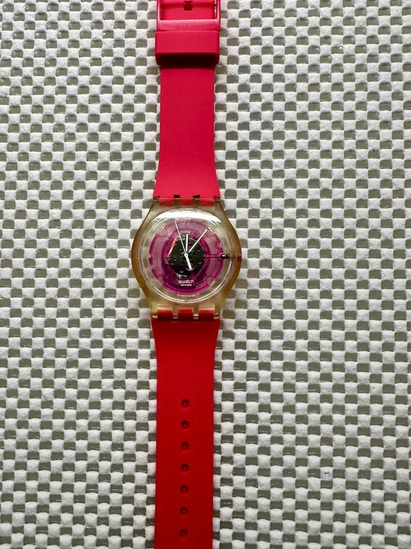 Swatch Watch Jelly in Jelly Pink Sea SUJK103 Vintage 2006 - Image 3