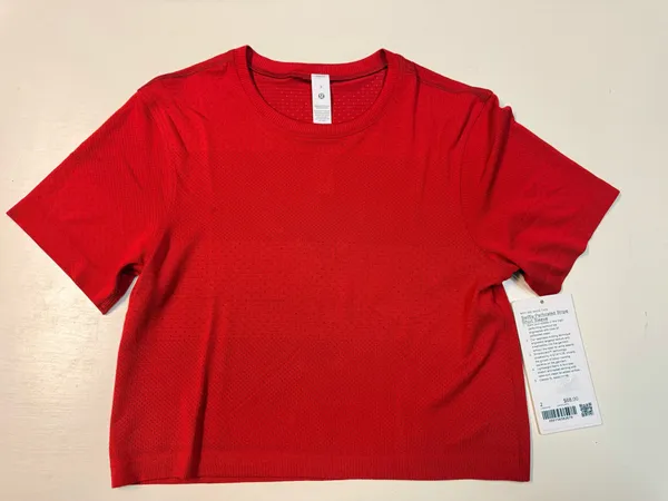 Lululemon Swiftly Perforated Stripe Short Sleeve - Image 5