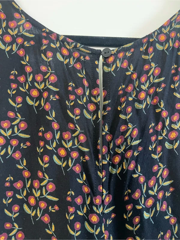 Women’s Natural Life Let's Just Go Wide Leg Floral Jumpsuit Black Size S/M - Image 6