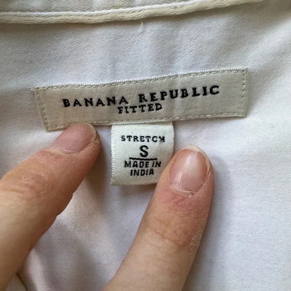 Vintage Banana Republic Fitted Pintucked Shirt - Image 4