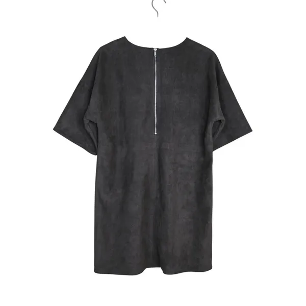 HYFVE Women's L Brown Faux Suede Mini Shift Dress - Image 3