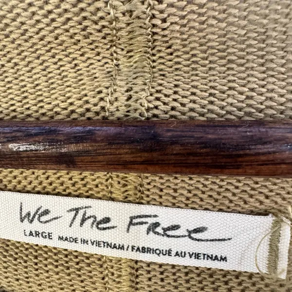 We The Free Oversized Tan/Khaki Tunic Textured Sweater Size Large‎ - Image 6