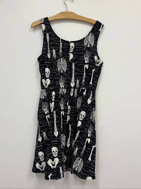 Folter Black Skeleton/Anatomy dress size M - Image 4