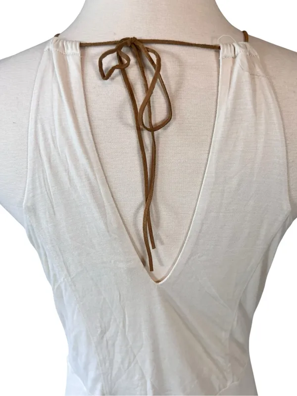Nordstroms Piper Project Sleeveless Boho Leather Strap Ruffle Skirt Dress - Image 13