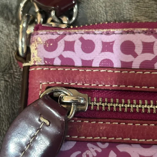 Coach Signature‎ Pink Gramercy Op Art Messenger Crossbody Purse - Image 7