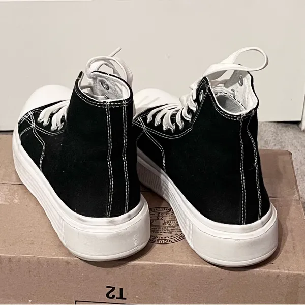 SHEIN Women's Casual Lace-up High Top Canvas Shoes - Image 5