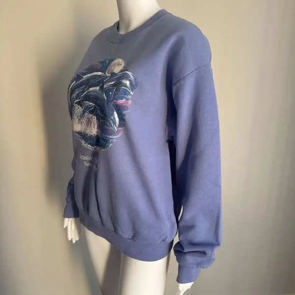 Vintage 90’s Jerzees Dolphin Sweatshirt Size M - Image 4
