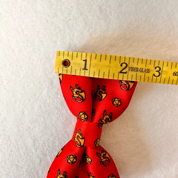 Blacktiegeek Men's Bow Tie Red Dragon Dungeons Adjustable Handmade Party Neckbow - Image 6