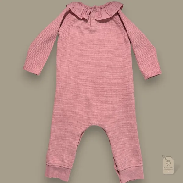 Disney Baby Mickey & Minnie Pink Waffle-Knit Romper 24M - Image 4