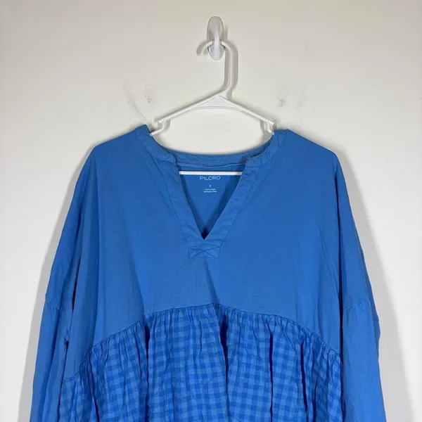 NWT Anthropologie Pilcro Babydoll Gingham Top Size Small - Image 6