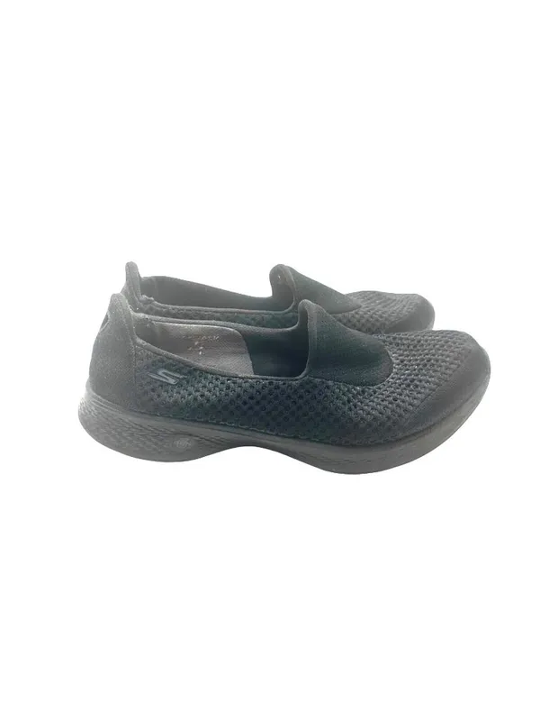 Skechers Size 10 Womens Slip-On Mesh Comfort Shoes Black - Image 2