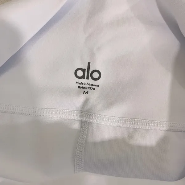 Alo NWOT Airbrush High Waist Bootcut White Legging Size M - Image 8