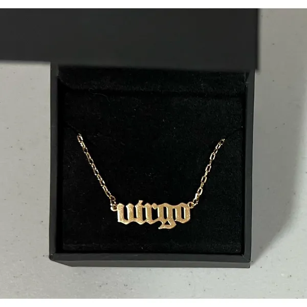Gold ‘Virgo’ Astrology Zodiac Sign Charm Necklace Choker Jewelry ✨ - Image 3