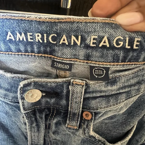 American Eagle Super High Rise Baggy Straight Leg Jeans Womens 6 Strigid - Image 8