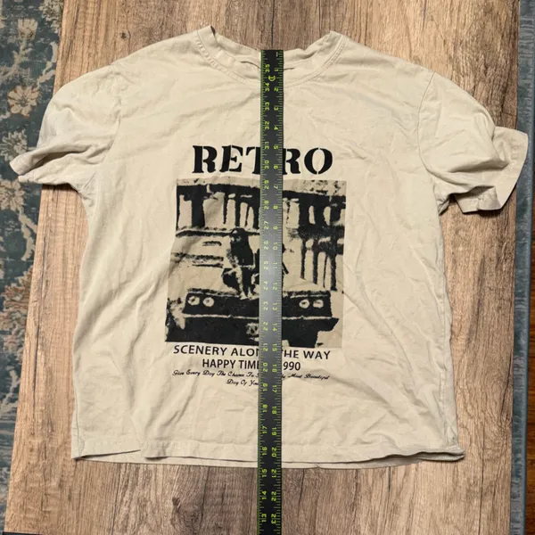 Retro Scenic Graphic Tee Cream Small - Image 3