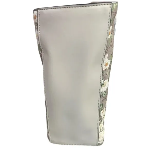 NWT Nine West Limited Edition Bettina Peony Logo Floral Tote Bag White Taupe - Image 5