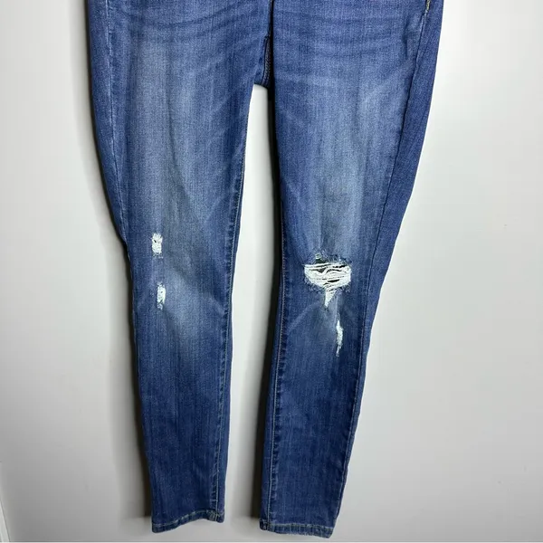 Judy Blue Size 3/26 High‎ Waisted Distressed Skinny Fit Pull On Jeans Stretch - Image 3