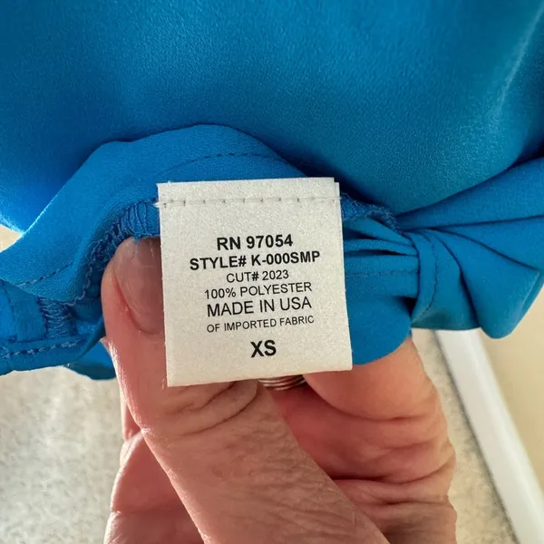 Krisa NWT High Neck Shift Cocktail Dress in Blue - Image 5