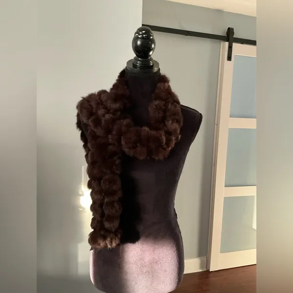 Long soft REAL FUR scarf/ dressy accessory🤎 - Image 3