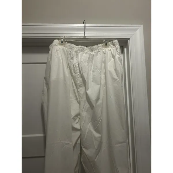 SKIMS Pajama Pants Size 3X White Poplin Sleep Elastic Waist Pockets Lounge Cozy - Image 8