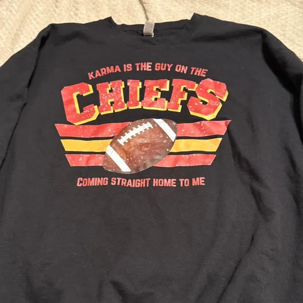 Gildan Chiefs Sweatshirt Black L - Image 2