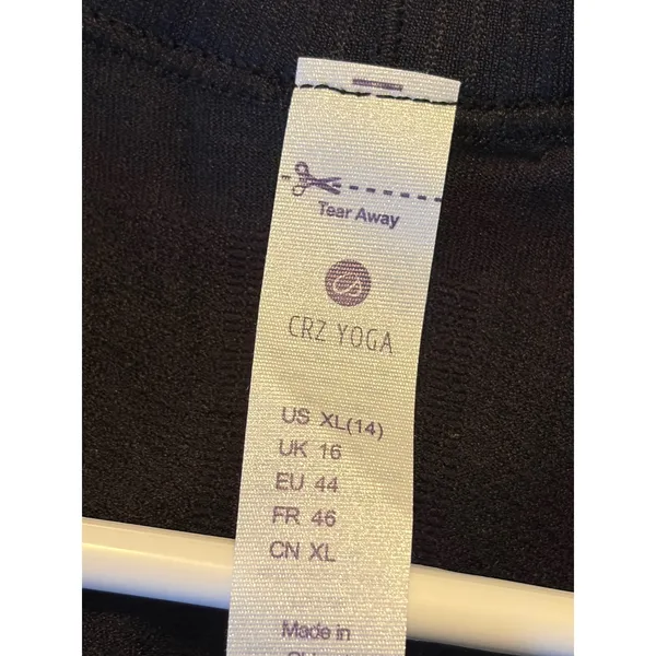 CRZ YOGA Womens‎ Seamless Short Sleeve Shirt Black XL Athletic Tee NWT - Image 3