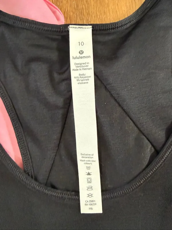 3 Lululemon Tanks Relaxed Fit T Back Pink Blue Black 10 - Image 3