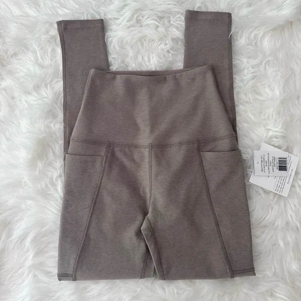Beyond Yoga Out Of Pocket High Waisted Midi Leggings Oyster Heather Size XXS - Image 5