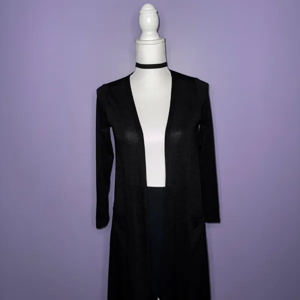 NEW LuLaRoe Long Black Open Front Cardigan - Image 2