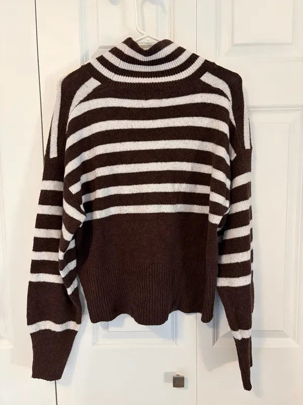 Target A New Day Striped Turtleneck Sweater - Image 2